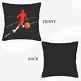 thumbnail image 6 of Set of 2 18x18in Throw Pillow Covers - Stylish Red Basketball Player Design Perfect for Couch Bed or Car Decor, 6 of 8