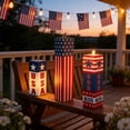 thumbnail image 6 of Miwamany 3 Pcs Patriotic Wooden Tabletop Decor Set, Red White and Blue 4th of July Centerpiece with American Flag Finish, Independence Day Standing Ornament for Mantel and Shelf, 6 of 6