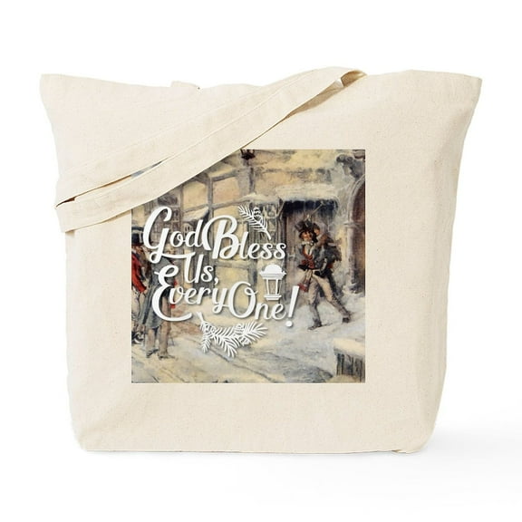 CafePress - God Bless Us Every One! Tote Bag - Unisex Canvas Tote Bag, Beige, 1-Piece