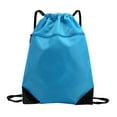 thumbnail image 3 of Drawstring Backpack Sports Bag With Front Zipper Pocket And Inner Pocket Sack Men Weekend Bag, 3 of 3