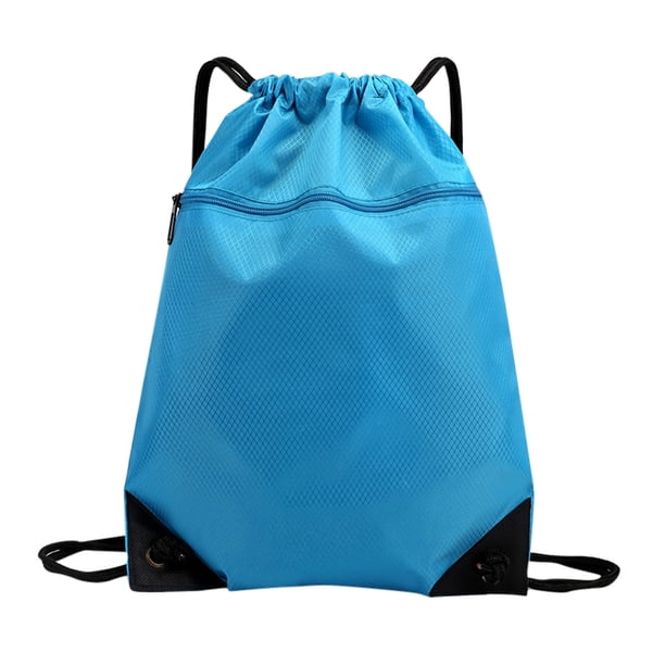 Mochila deportiva con cordón, bolsillo frontal con cremallera y bolsillo interior