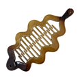 thumbnail image 2 of UNLLLL Wave Style Ponytail Clip, Vertical Banana Hair Claw with Twisting Design, Strong Hold Hair Accessory for Thick Hair, for Simple Updo Daily Styling and Travel (Caramel), 2 of 7
