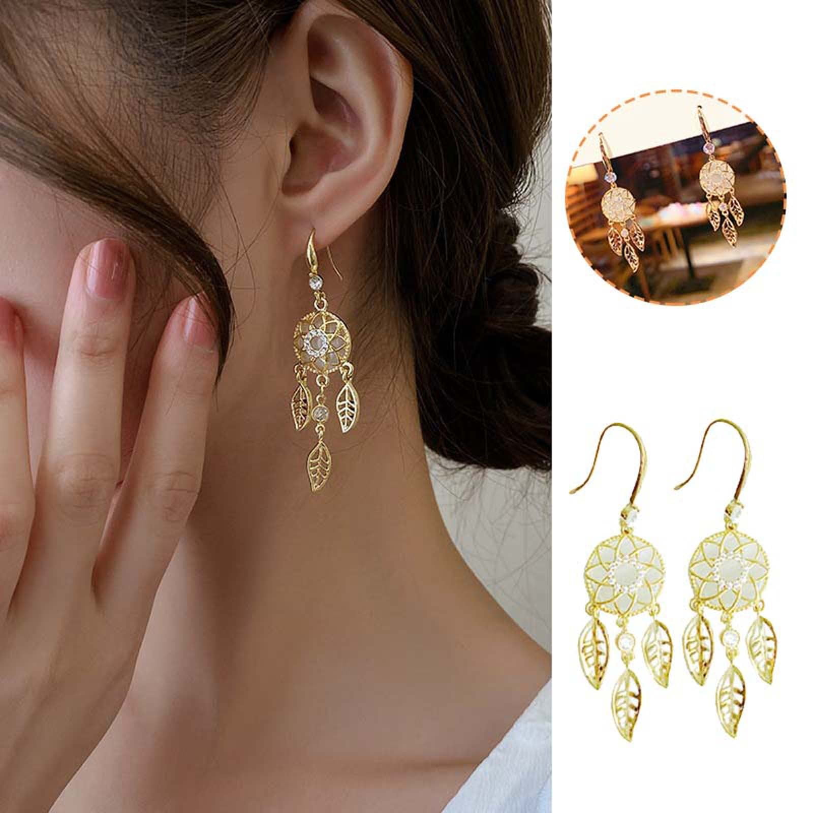 crgrtght Online Shopping Dream Catching Net Long Tassel Earrings For Women s Retro Unique Earrings And Earrings Walmart