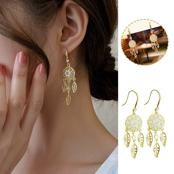 YOHAVEN Dream Catcher Long Tassel Earrings Lightweight Alloy Boho Style Dangle Jewelry for Women Wedding Party Engagement Birthday Gift