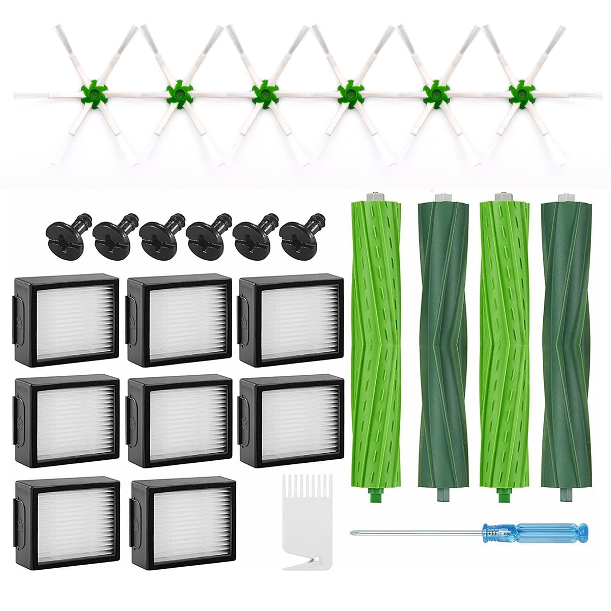 Includes 3 Filters i7 3 Spinners EFP Replenishment Kit for Roomba E5 Replacement Vacuum Filter 2 Rollers 3 Bags E6 i7 Plus Robotic Vacuum i7+ Replaces Part Number 4639168 Includes 3 Filters i7 3 Spinners EFP Replenishment Kit for Roomba E5 Replacement Vacuum Filter 2 Rollers 3 Bags E6 i7 Plus Robotic Vacuum i7+ Replaces Part Number 4639168