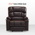 thumbnail image 5 of MCombo Large-Wide Lay Flat Dual Motor Power Lift Recliner Chair Sofa with Massage and Heat for Big Elderly People, Infinite Position, Faux Leather R7688 (Dark Brown, Large-Wide), 5 of 11