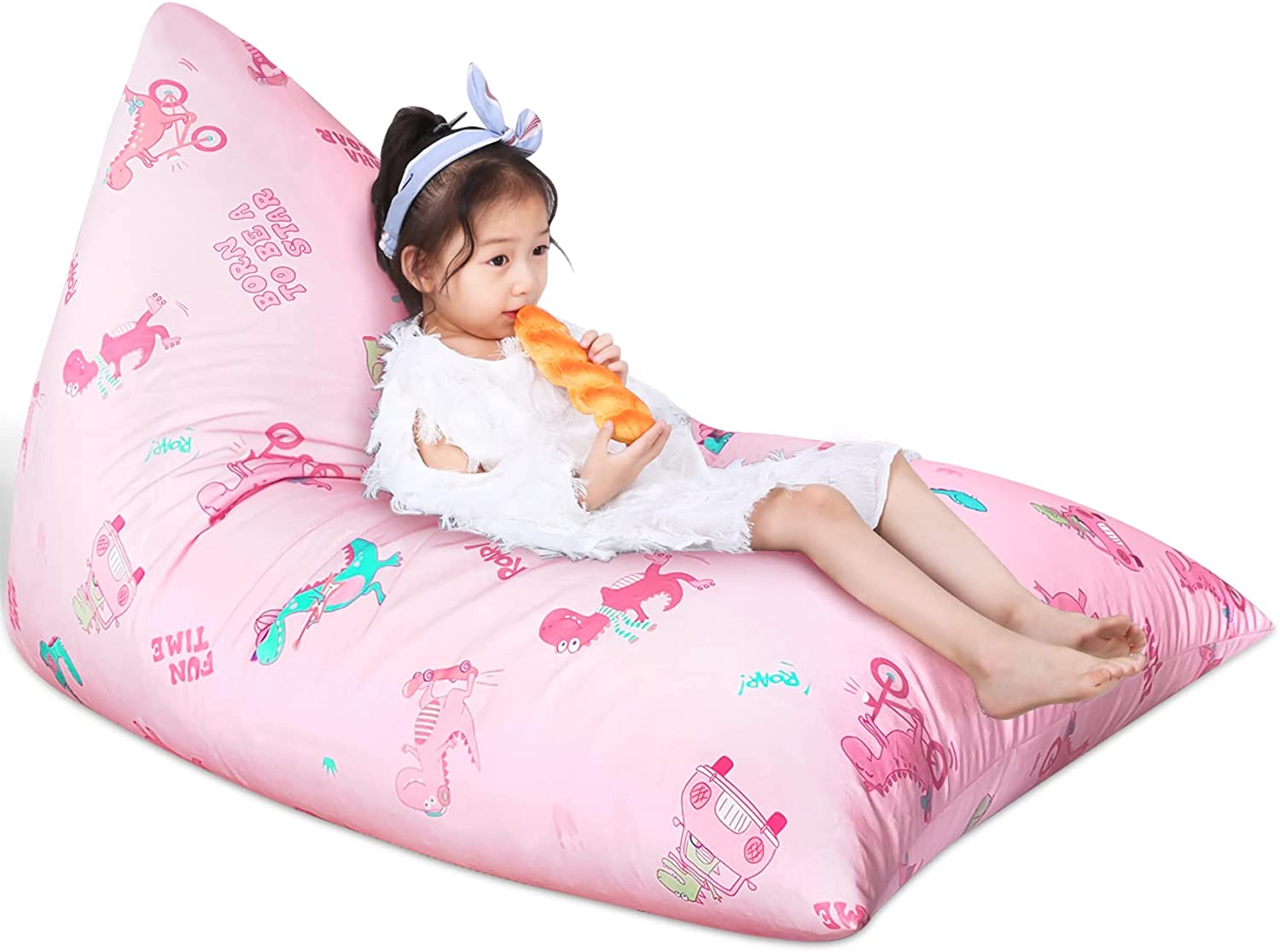Jorbest Stuffed Animal Storage Bean Bag Chair for Kids and Adults