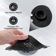 thumbnail image 3 of Uxcell 3packs Shower Drain Hair Catcher Round and Convex Drain Strainer for Shower, Black, 3 of 5