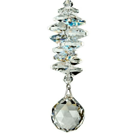 Flowers Suncatcher - Woodstock Chimes Rainbow Maker Crystal Ice Cascade Suncatcher, Ball