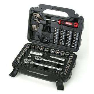 Hyper Tough 107 Piece 1/4, 3/8, 1/2 inch Drive Socket Set For