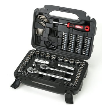 Hyper Tough 110-Piece Drive Mechanic Socket Set, SAE & Metric