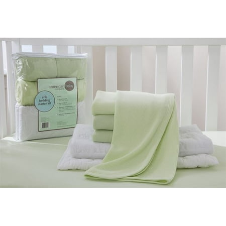 American Baby Company Crib Starter Kit - Celery