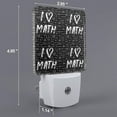 thumbnail image 2 of Goofa I love Math Night Light, Plug-in, Dusk to Dawn Sensor, Warm White, Ambient Lighting, Ideal Kids Adults Nightlight-US, 2 of 9