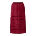 thumbnail image 4 of XIAONU Warm Quilted Skirt For Women Maxi Zip Closure Pocketed Skirt Insulated Stylish Cold Weather Skirts, 4 of 5