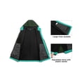 thumbnail image 6 of Little Donkey Andy Women's Softshell Fleece Lined Jacket with Hood Windbreaker Insulated Long Warm Rain Jacket (Dark Green XL), 6 of 7