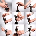 thumbnail image 3 of Abridor de botellas de vino, juego de tornillos de corcho, abridor de vino con cortador de papel de aluminio, tapón de vino y espiral adicional, 3 of 5