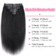 thumbnail image 2 of Extensiones de pelo con clip Mihugass Kinky Straight, 120 g, 20 pulgadas, 2 of 6