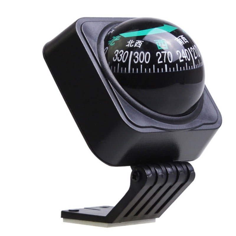 Portable Car Dashboard Compass Mini Ball Dash Mount Navigation Outdoor Useful