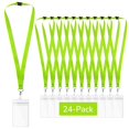 thumbnail image 1 of Lanyards WEZEBEL de 24 unidades, verde manzana, impermeables para credencial, 1 of 6