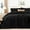 01 Black, variant on Fluffy Comforter Set King Size - Super Soft Faux Fur Stripe Jacquard Comforter 3 Pieces, Black Fleece Bedding Set,Winter Warm Bed Set,1 Comforter with 2 Pillowcases