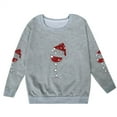 thumbnail image 4 of Chandail à Capuchon et Chandails en Molleton pour Filles - Automne Hiver Imprimé de Noël Col Rond Manches Longues Chandail en Molleton Décontracté pour Filles, 4 of 4