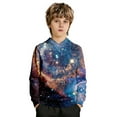 thumbnail image 3 of Sweatshirts for Girls Galaxy Print Cozy Pullover Hoodie Top Casual Style Girls Hoodies Size 3-4Y, 3 of 8