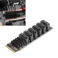 thumbnail image 2 of 2X M.2 to SATA3.0 Adapter Card, PCB 6Gbps High Speed ASM1166 M.2 PCIE to SATA Expansion Card Support 6 SATA Devices, 2 of 8