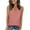 Pink, variant on CFLVAEK Summer Tank Tops for Women Casual V Neck Top Loose Fit Sleeveless Vacation Shirts Solid Color Basic Tees Yellow M