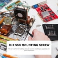 thumbnail image 2 of Stainless Steel SSD Screw Kit with 2 Laptop Holder Stands and 2 Motherboard Mounting Standoffs for PC Assembly, 2 of 6