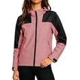 thumbnail image 2 of Aimik Women's Casual Two-Tone Hooded Windbreaker Lightweight Zippered Outdoor Coat for Travel and Sports, 2 of 6