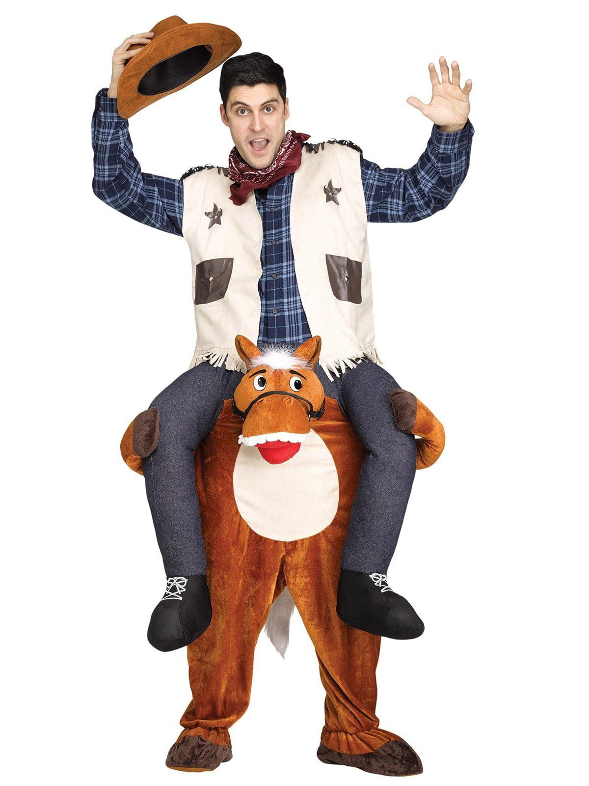 Cowboy Riding on Shoulder Men's Adult Halloween Costume