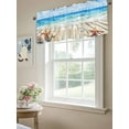 thumbnail image 6 of Summer Ocean Starfish Valances for Windows, Rod Pocket Kitchen Valance Curtains - Soft & Washable Small Window Treatment for Living Room,&nbsp;Bathroom, Blue Sky , 42x12 Inch, 1 Panel, 6 of 9
