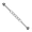 Silver, variant on Industrial Barbell 14G Surgical Steel Cuban Style Connector Chain Ear Piercing Jewelry for Women Men