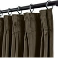 thumbnail image 2 of Pinch Pleated blackout 100% Polyester Blend Curtains Room Darkening Curtains Traverse Rod Living Room Bedroom Meetingroom Club Theater Patio Door (1 Panel , 84" W By 120" L) { Chocolate }, 2 of 5