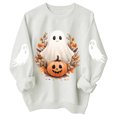 thumbnail image 4 of Kiijoy Girls Halloween Graphic Sweatshirt Cute Long Sleeved Pullover, White, Sizes 2-3T, 4 of 4