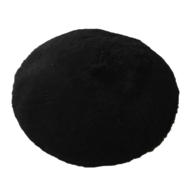 Qarigey Gorros de piel de boina, sombrero clásico de estilo coreano, tocado romántico de otoño, ropa de fiesta, suministros de ropa para mujeres y Sombreros negro Qarigey AP010201-04B