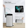 thumbnail image 6 of 5.2-Gallon (20L) Trash Can, Garbage Can with Lid, Step Trash Bin for Kitchen, Stainless Steel, Soft Close and Stays Open, Inner Bucket, Includes 15 Trash Bags, Silver, 6 of 7