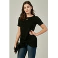 thumbnail image 2 of DEVOPS 2 Pack Women's Casual Shirts Short Sleeve Tops Daily Tunics (Large, Black/White), 2 of 7