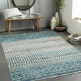 thumbnail image 3 of Hauteloom Pinamopoan Living Room, Bedroom Machine Washable Area Rug - Bohemian, Transitional - Teal, Black, Blue - 6'7" Round, 3 of 12
