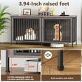 thumbnail image 3 of POAO 63" L Dog Crate Furniture for 2 Dogs,Heavy Duty Double Dog Crates for Small Dogs(20-35 Pounds),Dog Kennel Furniture Indoor as TV Stand,Gray, 3 of 7