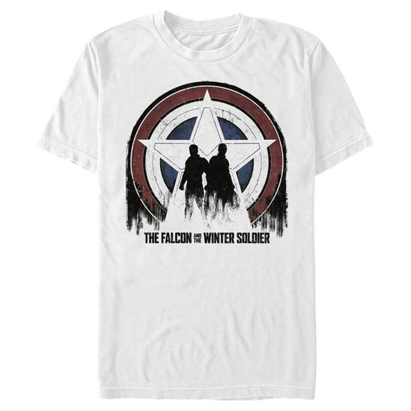 Men's Marvel The Falcon and the Winter Soldier Distressed Logo Graphic Tee White 2X Large