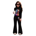 thumbnail image 4 of WhouRiu Girls Christmas Graphic Outfit Sets Fall Winter Long Sleeve Zip Up Jacket Flared Pants Clothes Set 4-14 Years, 4 of 6