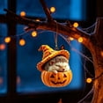 thumbnail image 4 of Hyrbek Halloween Acrylic Hanging Ornament, Animal Pumpkin Decor, Cute Pumpkin Animal Ornament, Fall Autumn Hanging Decoration for Home Window Tree Party, Mini Halloween Decor, #07, 4 of 6