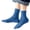 Blue, variant on Girls Cotton Socks, Casual Solid Color Stretchable Soft Kids Crew Socks Hot Pink Size 6-8T