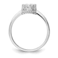 thumbnail image 2 of Solid 10k White Gold CZ Cubic Zirconia Anniversary Ring Band Size 8, 2 of 4