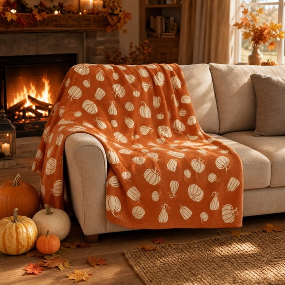 TanSiDing Cozy Thanksgiving Blanket Soft Fleece Throw Blanket for Couch Sofa Warm Flannel Plush Lightweight Decorative Bedding Living Room Holiday Decor