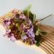 thumbnail image 1 of Xiao Hua 3 piezas de flores artificiales de tacto real para decoración del hogar, oficina, boda, arreglo floral (morado, 30 cm de largo), 1 of 5