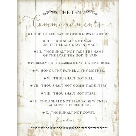 - The Ten Commandments Poster Print by Jennifer Pugh