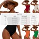 thumbnail image 3 of Traje de baño de una pieza para mujer, conjuntos de bikini para mujer, moda de primavera para mujer, estilo falda de color sólido conservador, conjunto de traje de baño con abertura y unión, 3 of 9