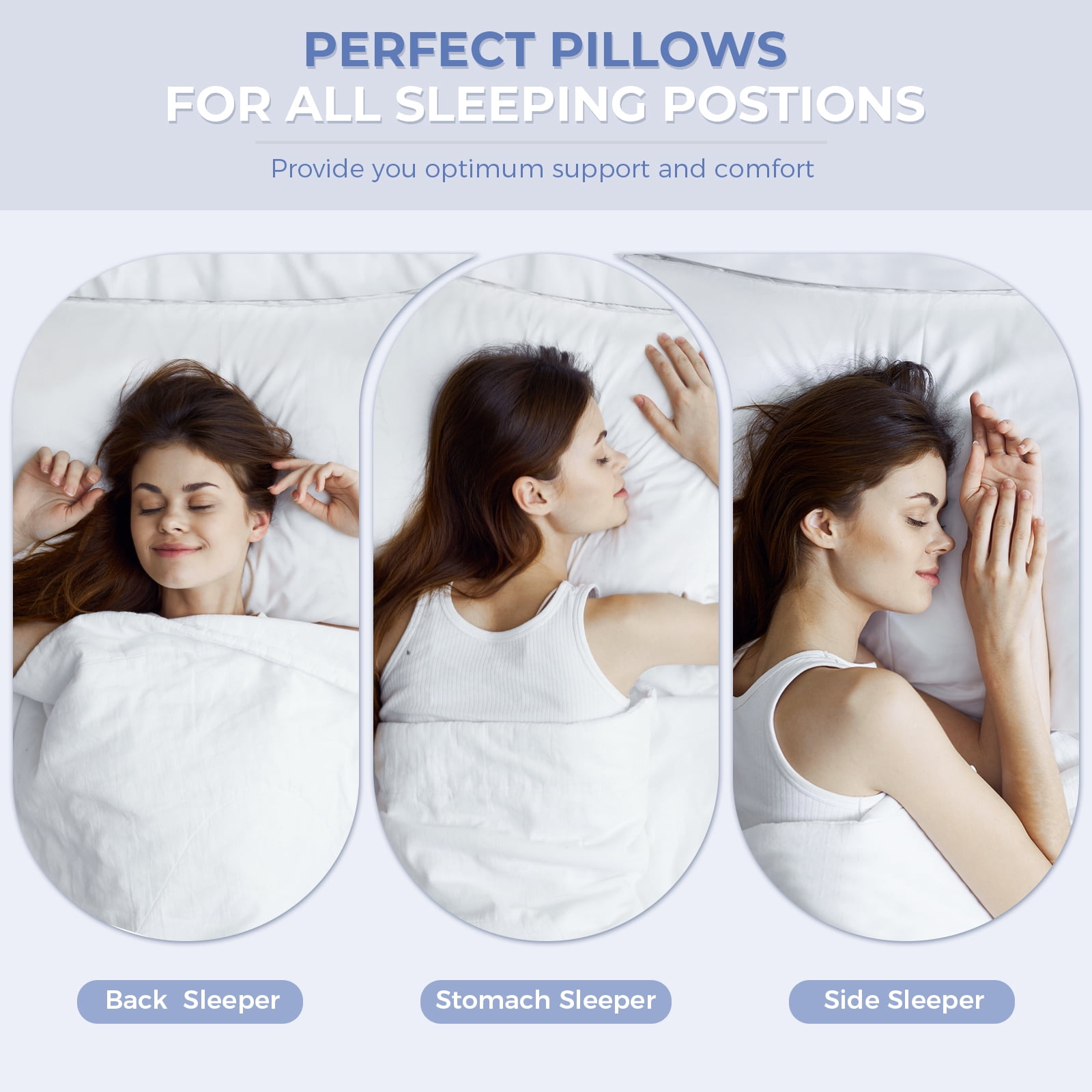COOKEY Bed Pillows King Size Set of 2, Luxury Hotel Quality,Fluffy and Supportive Gusseted Bed Pillows for Side, Back, or Stomach Sleepers,20''x 36''